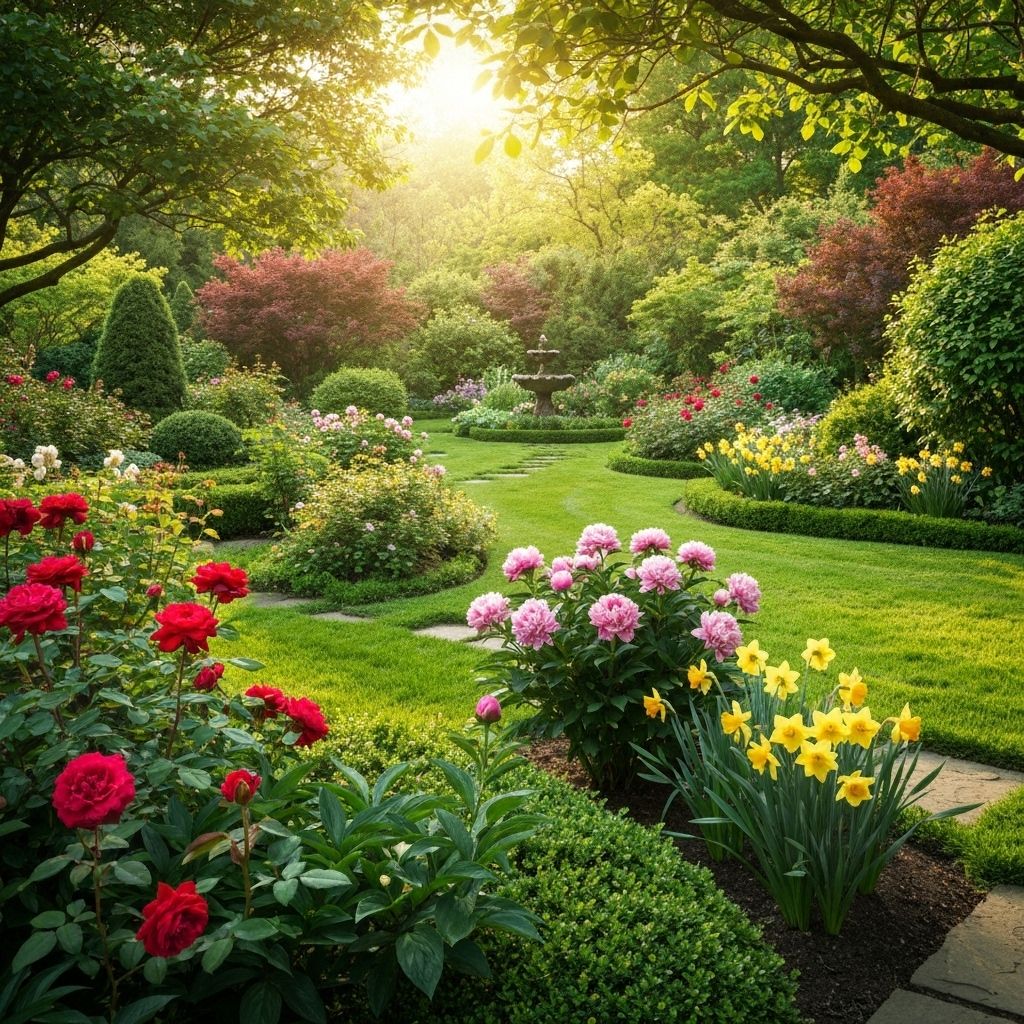 Beautiful garden landscape